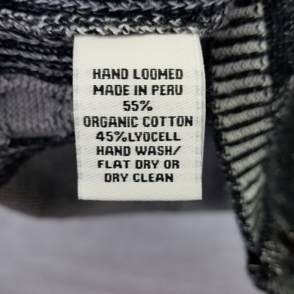 Indigenous Fair Trade Sweater Women's S Gray Zip Up Cardigan Organic Cotton Peru - Picture 8 of 11